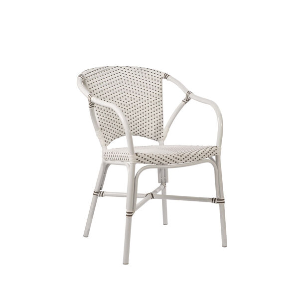 Valerie White and Cappuccino Outdoor Chair, image 1