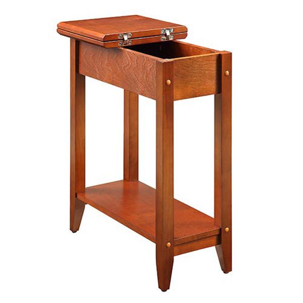 American Heritage Cherry Flip Top Side and End Table, image 1