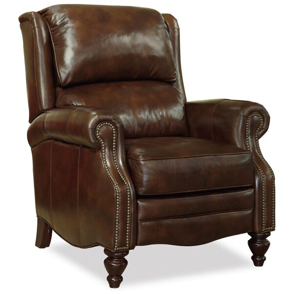 Clark Brown Leather Recliner, image 1