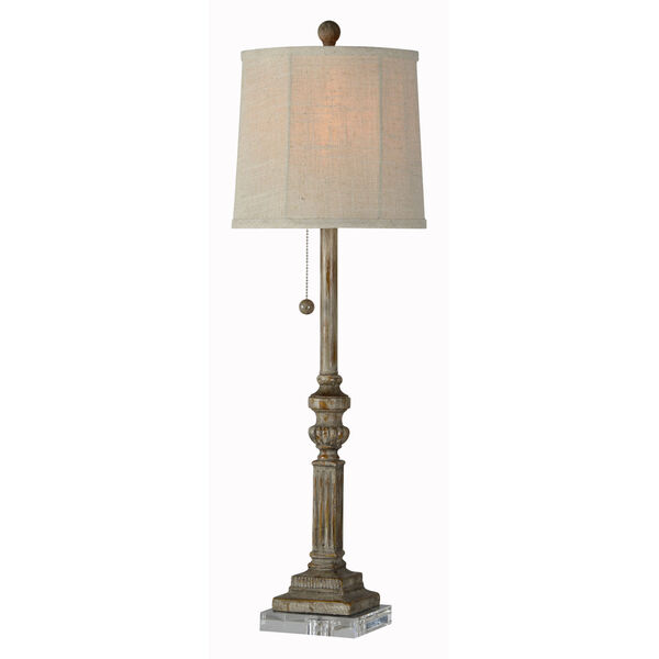 Marshall Worn Wood One-Light 33-Inch Buffet Lamp Set of Two, image 1