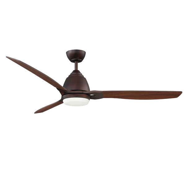 Eris Oil Brushed Bronze 52-Inch LED Ceiling Fan with Walnut Blades, image 1