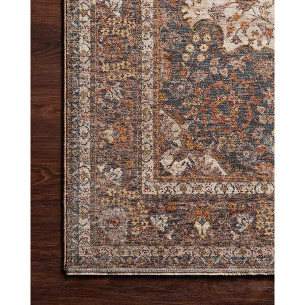 Lourdes Natural and Ocean Rectangle: 5 Ft. 3 In. x 7 Ft. 9 In. Rug, image 3
