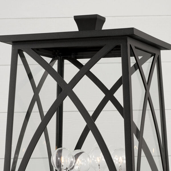 Marshall Black Outdoor Four-Light Post Lantern with Clear Glass, image 2