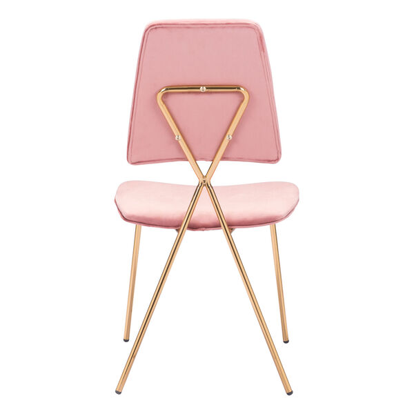 Chloe Pink and Gold Dining Chair, Set of Two, image 5