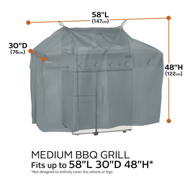 Poplar Monument Grey 58-Inch BBQ Grill Cover, image 4
