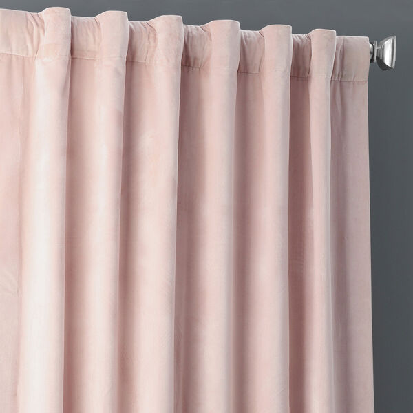 Pink 108 x 50 In. Plush Velvet Curtain Single Panel, image 4