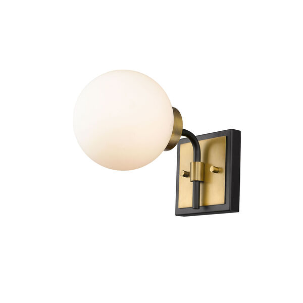 Parsons Matte Black and Olde Brass One-Light Wall Sconce, image 1