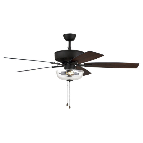 Pro Plus Espresso 52-Inch Two-Light Ceiling Fan with Clear Glass Bowl Shade, image 5
