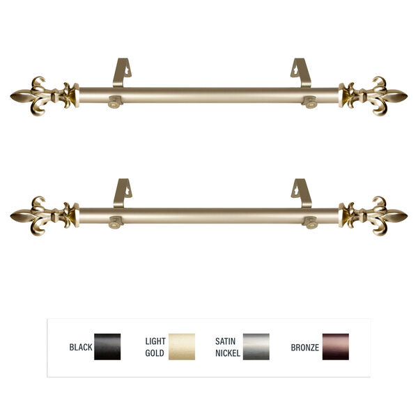 Fernando Gold Side Curtain Rod, Set of Two, image 1