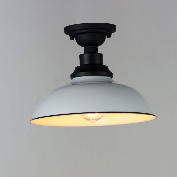 Granville White and Black One-Light Outdoor Flush Mount, image 3