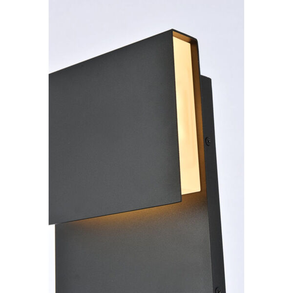 Raine Black 90 Lumens Eight-Light LED Outdoor Wall Sconce, image 3