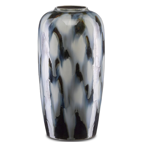 Minten Indigo and Gray Cloud Medium Vase, image 1