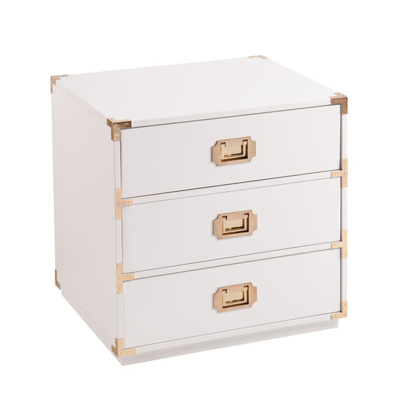 Campaign White with Brass 24-Inch Accent Chest, image 5