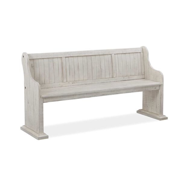Bronwyn Alabaster Bench with Back, image 1