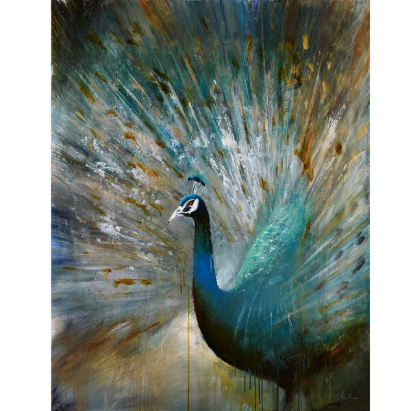 Peacock Prowess: 48 x 36-Inch Wall Art, image 1