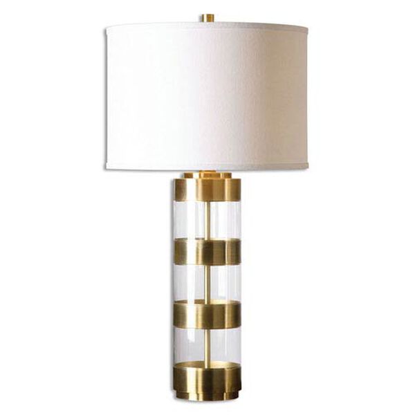 Vaughn Brushed Brass and Acrylic Table Lamp, image 1