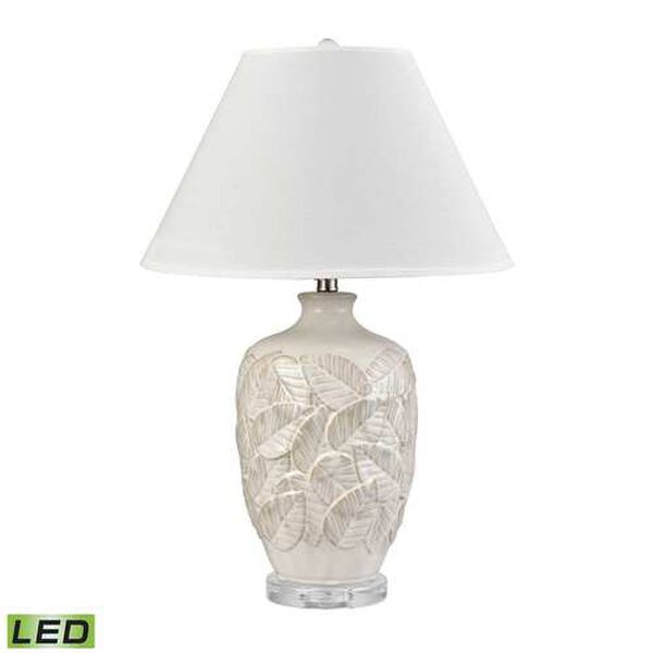 Goodell White Glazed LED Table Lamp, image 2