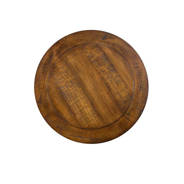 Brown Round Accent End Table, image 4