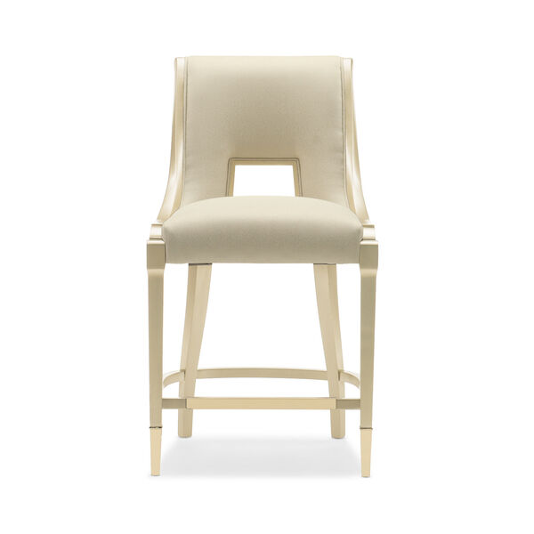 Caracole Classic Gold Bullion Paint and Beige In Good Taste Counter Stool, image 5