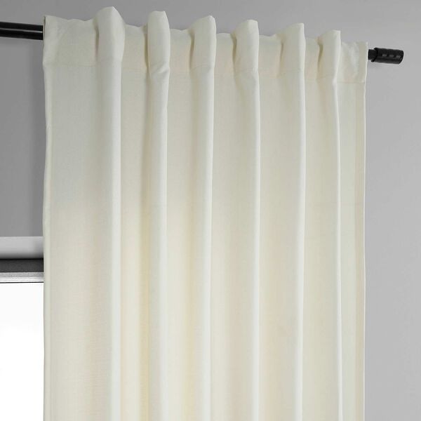 Off-White Dobby Linen 84-Inch Curtain Single Panel, image 6