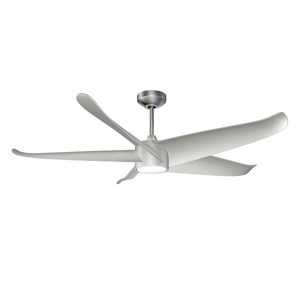 Max Satin Nickel 52-Inch LED Ceiling Fan, image 1