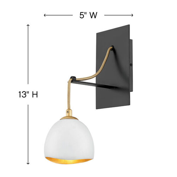 Nula Shell White One-Light Wall Sconce, image 3