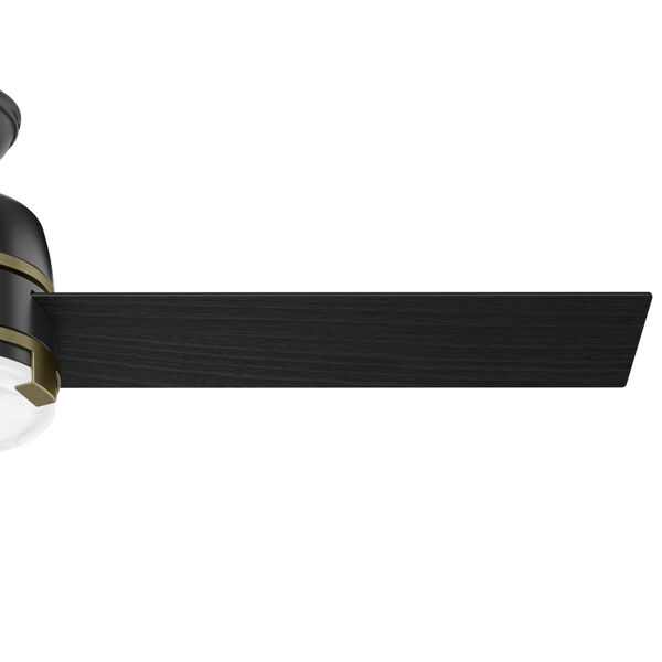 Bureau Matte Black and Modern Brass 60-Inch One-Light LED Adjustable Ceiling Fan, image 5