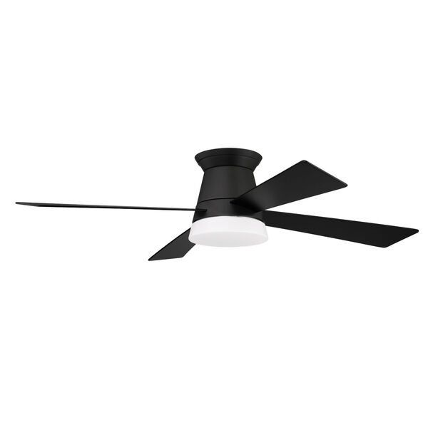 Revello Flat Black 52-Inch LED Ceiling Fan, image 1