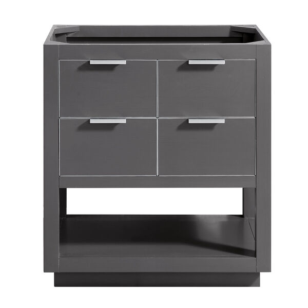 Allie 30-Inch Twilight Gray Brushed Silver Vanity Only, image 2