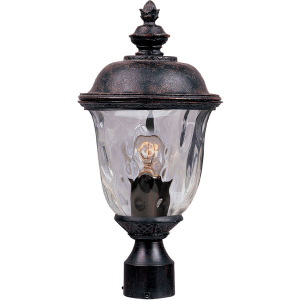 Carriage House Oriental Bronze One-Light Outdoor Post Light with Water Glass, image 1