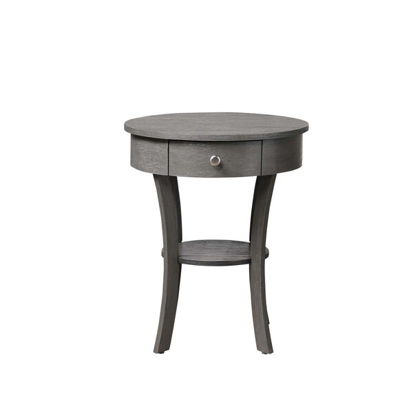 Classic Accents Dark Gray Wirebrush MDF End Table, image 4