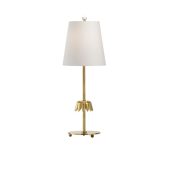 Gable Antique Brass Table Lamp, image 1