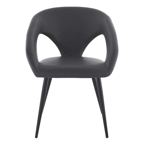 Elin Matte Black Gray Arm Chair, Set of Two, image 4