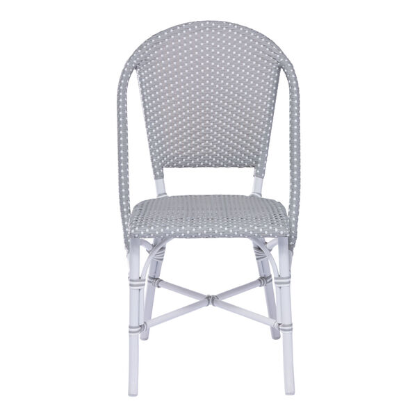 Sofie Gray and White Outdoor Dining Chair, image 2