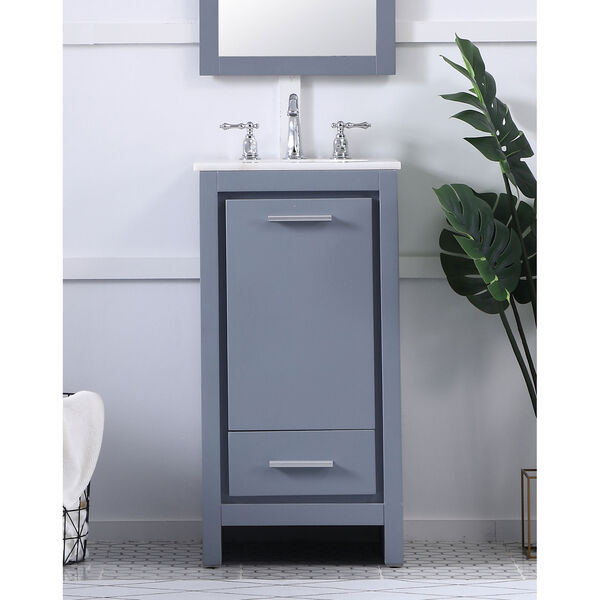 Filipo Gray 18-Inch Vanity Sink Set, image 2