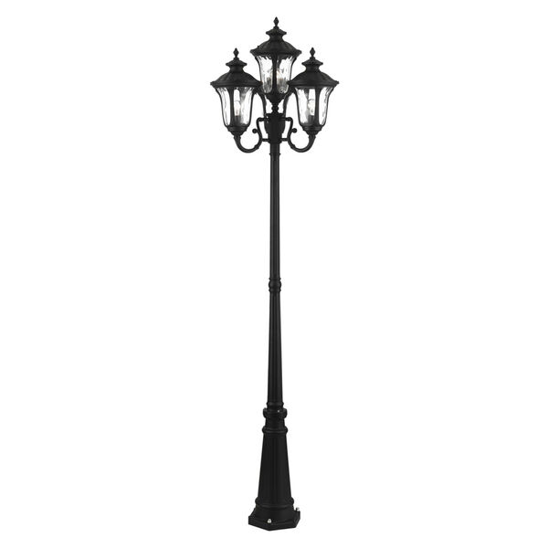 Oxford Textured Black Four-Light Outdoor Post Lantern, image 1