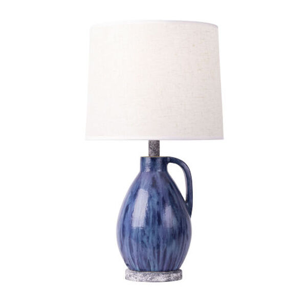 Avesta Apothecary Gray Blue Lustro 12-Inch One-Light Ceramic Table Lamp, image 1