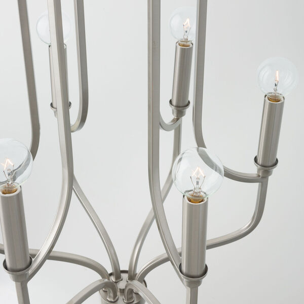 HomePlace Reeves Brushed Nickel Six-Light Chandelier, image 5