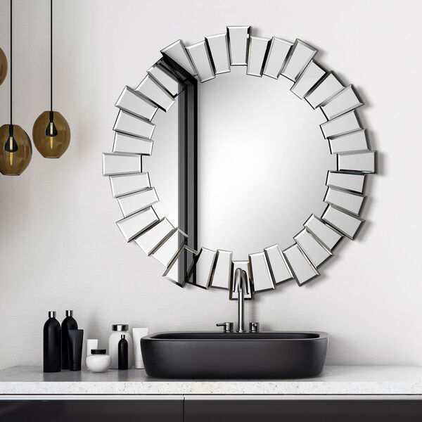 Clear 34 x 34-Inch Round Wall Mirror, image 5