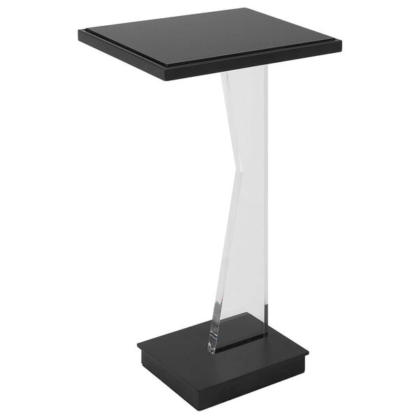 Angle White Black Contemporary Accent Table, image 1