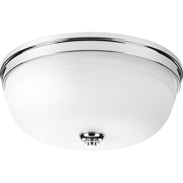 P350062-015: Topsail Polished Chrome Three-Light Flush Mount with Etched Parchment Glass, image 1
