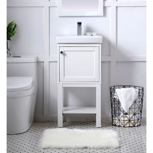 Mason White 18-Inch Vanity Sink Set, image 2