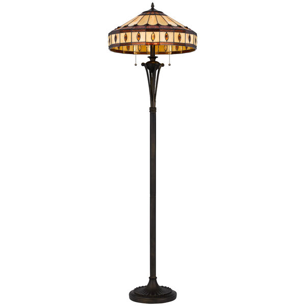 Tiffany Antique Bronze 61-Inch Two-Light Floor Lamp, image 4