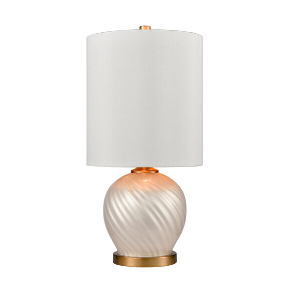 Koray Pearl and Aged Brass One-Light Table Lamp, image 1