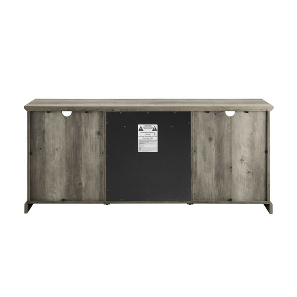 Abigail Gray Fireplace Console with Two Door, image 4