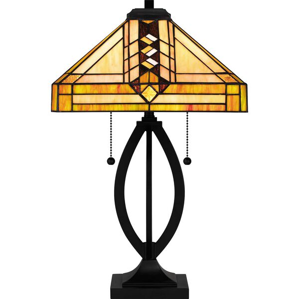 Yellowstone Matte Black Two-Light Table Lamp, image 3