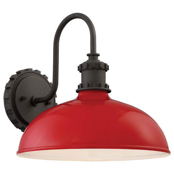 Escudilla Red Gloss 12-Inch One-Light Outdoor Wall Mount, image 1