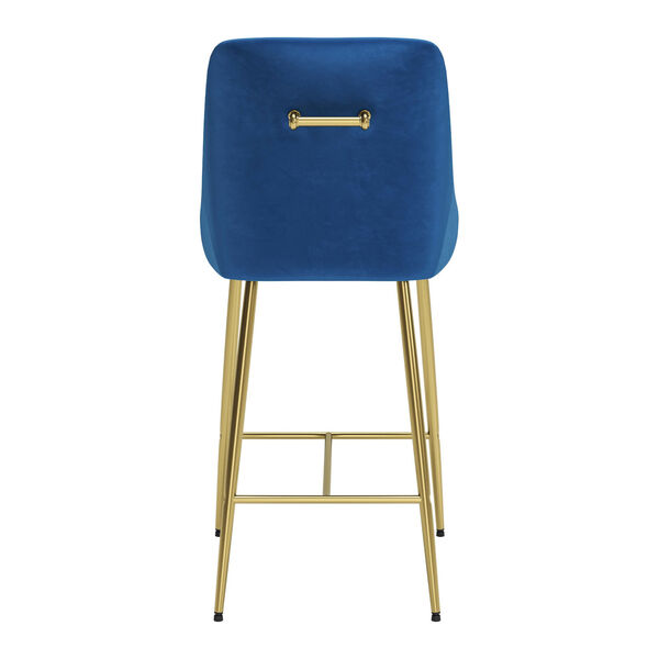 Madelaine Navy and Gold Counter Height Bar Stool, image 5