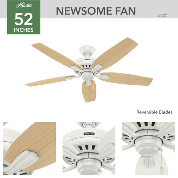 Newsome Fresh White 52-Inch Adjustable Ceiling Fan, image 4