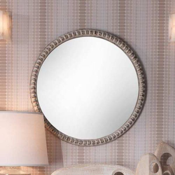 Audrey White Wood Mirror, image 2